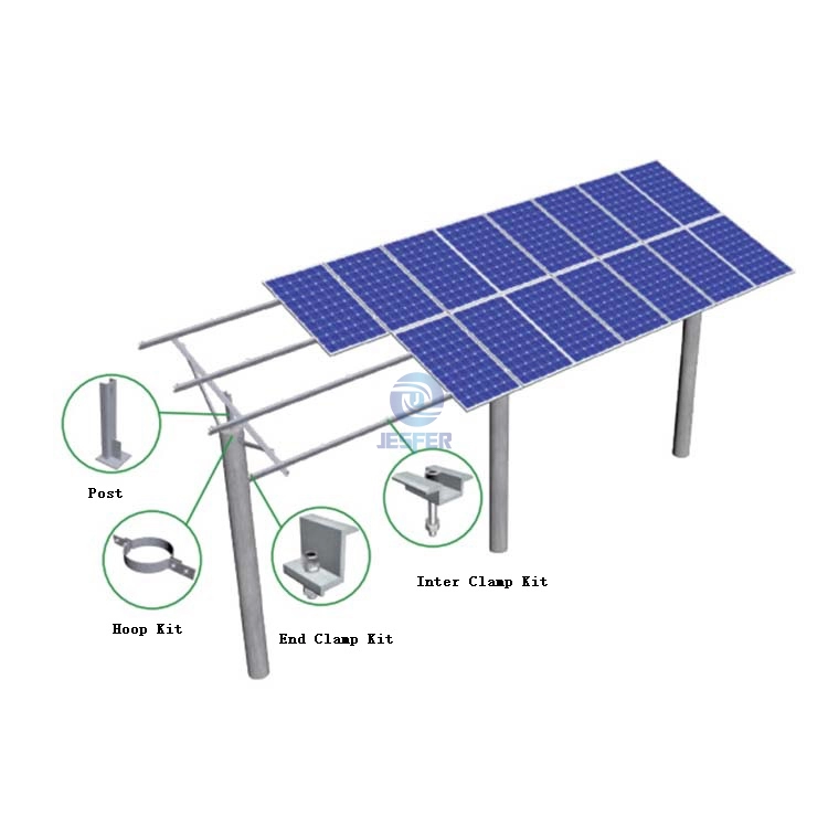 Concrete Pile High Elevation Solar PV Mounting System