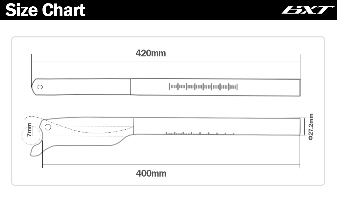 carbon bicycle saddle post size chart