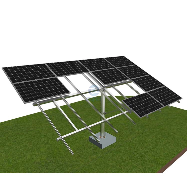 8pcs 16pcs Solar Modules Pole Ground Mounting System