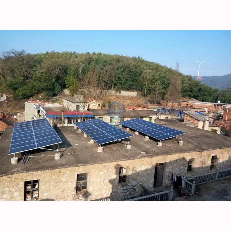Concrete  Block Foundation Solar Roof Mounting System