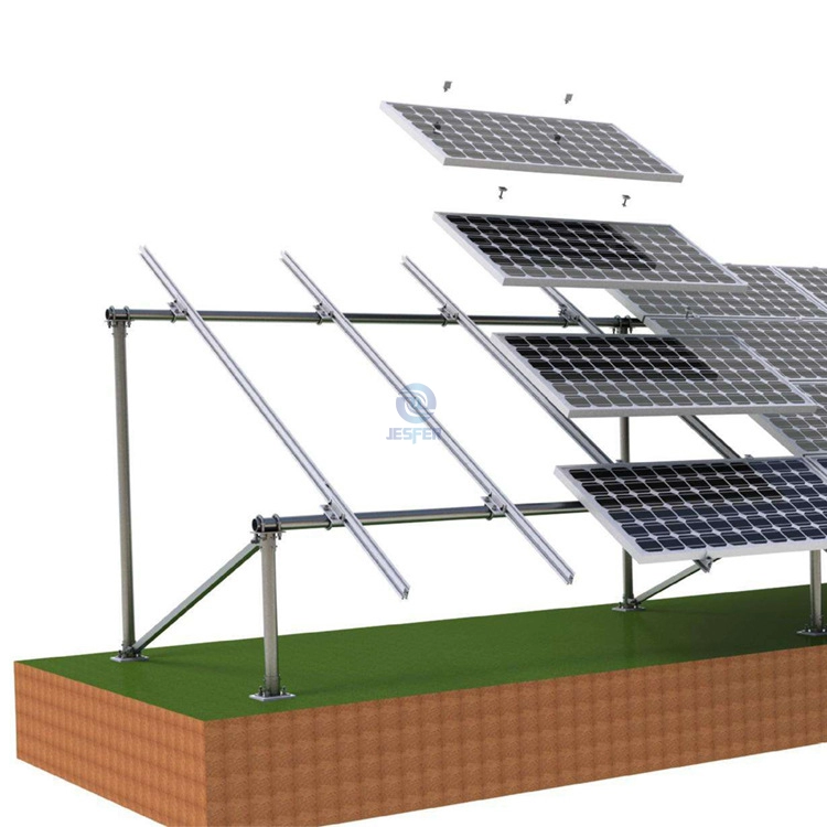 Concrete Block Solar PV Farm Plant Ground Mounting System
