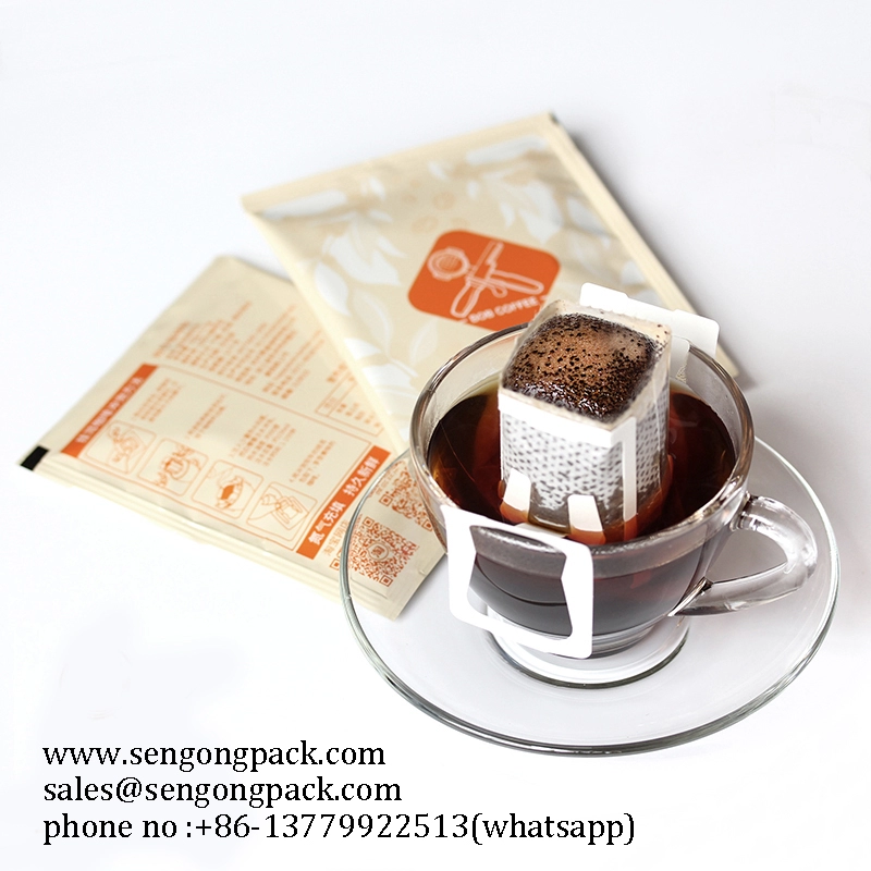 Indonesia Sumatra Mandheling Drip Coffee Bag Packing Machine with Outer Envelope
