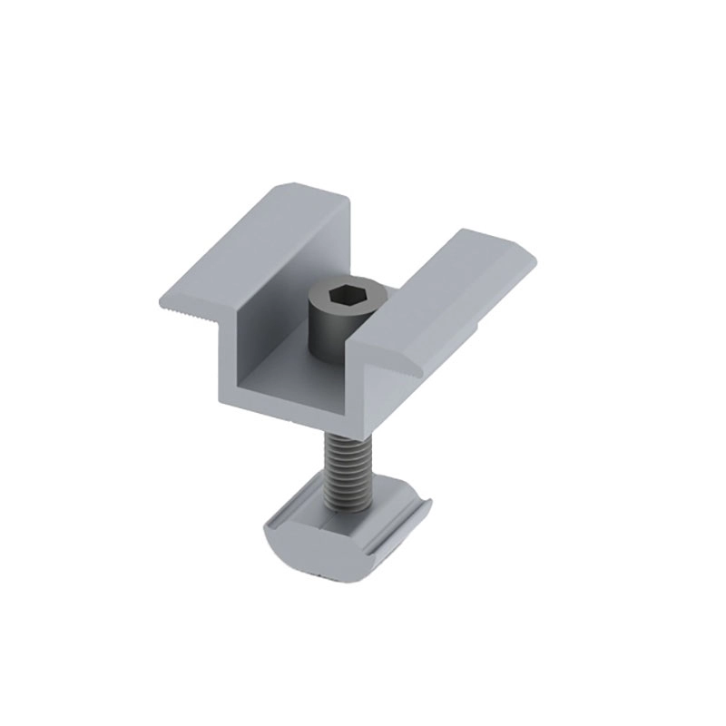 Aluminium leg mid-end clamp for solar panel roof rvs and ground installation