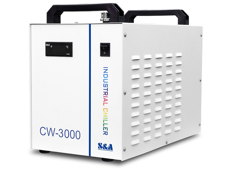 Portable industrial air cooled chillers for co2 laser tube