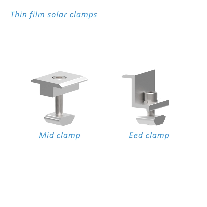 Mid Clamp and end clamp Aluminium solar panel mounting and Racking