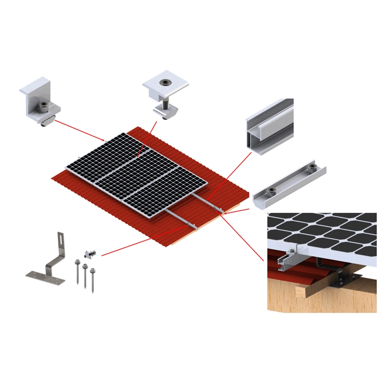Tile roof Pv solar mounting bracket