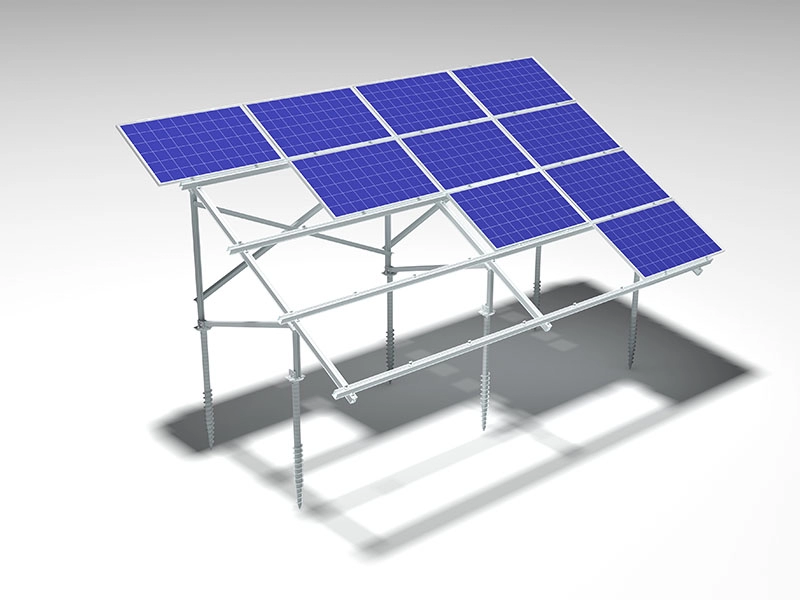 Solar ground mount racking systems