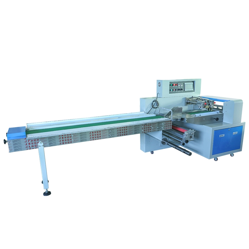 Automatic Three serve Horizontal Flow meat fruit vegetable packaging machine