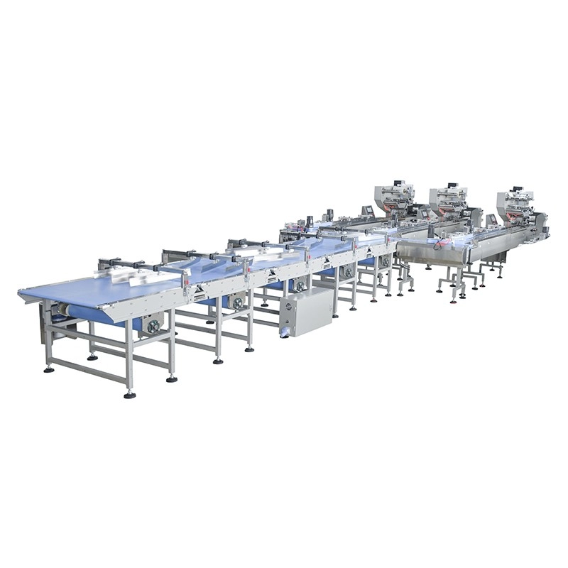 Automatic food Biscuit Cookie Waffle Bread packing line