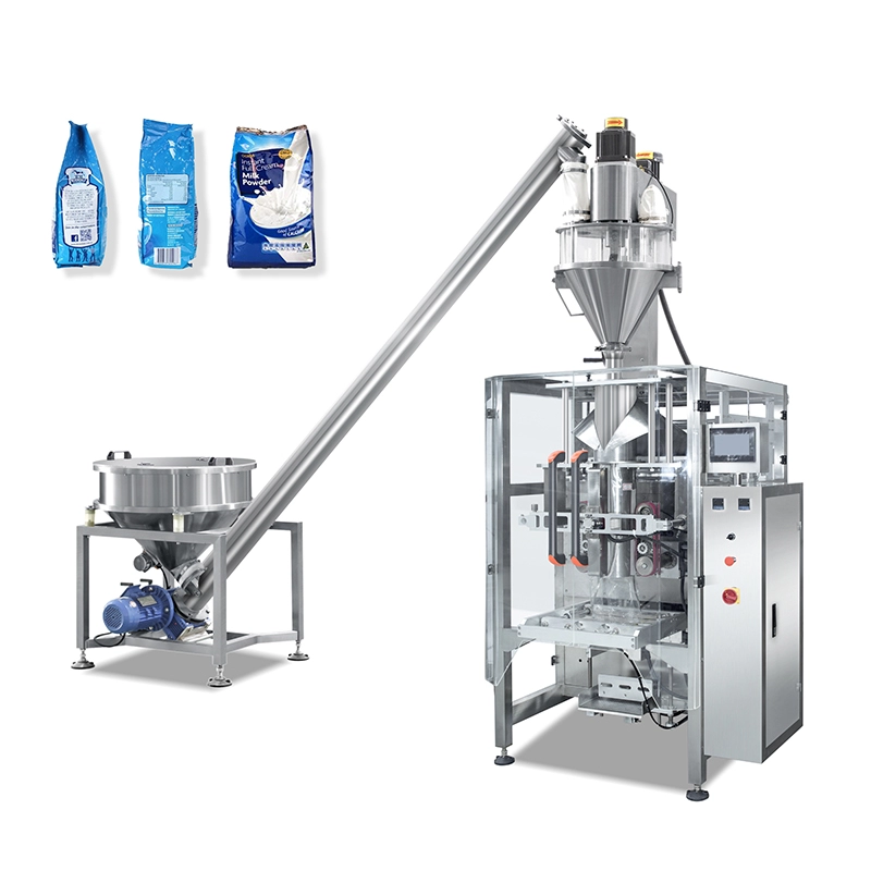 VFFS Rotary Automatic feeding Milk Coffee Milk Tea powder packaging machine