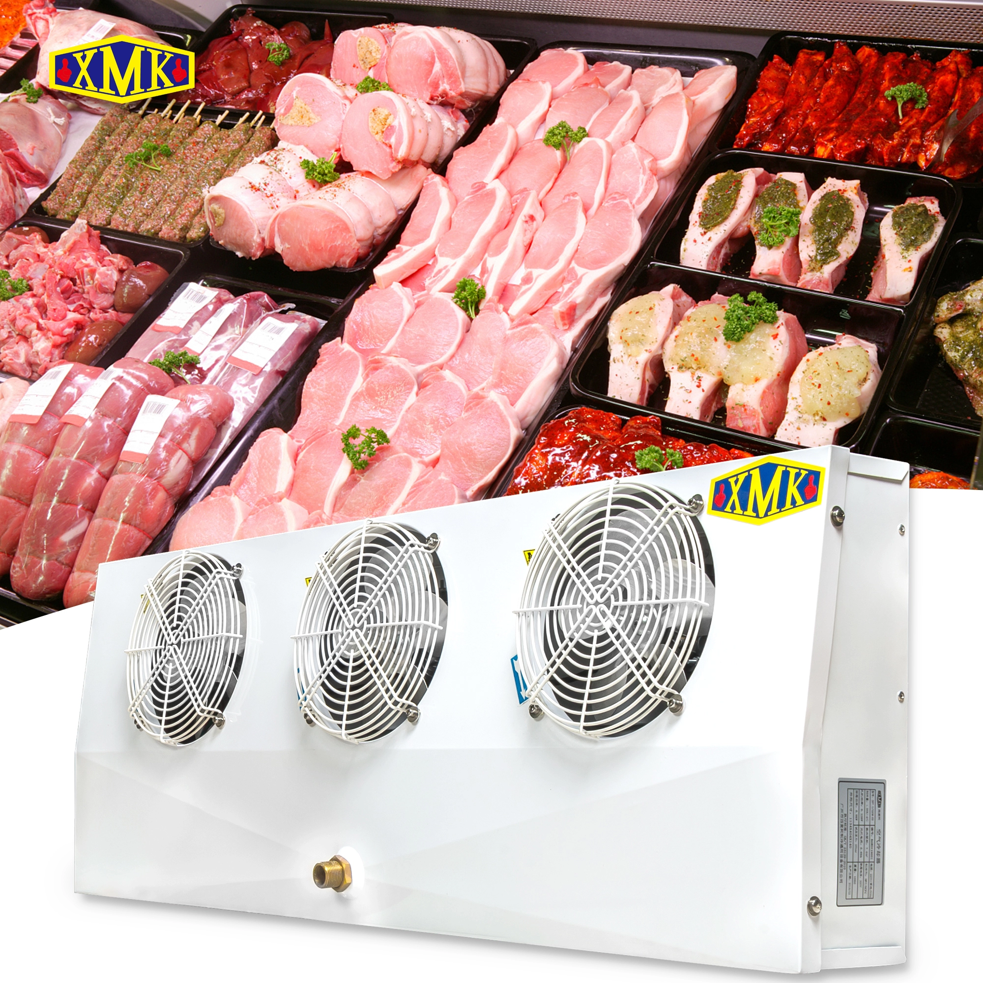 Display case commerical refrigerator DE air cooler