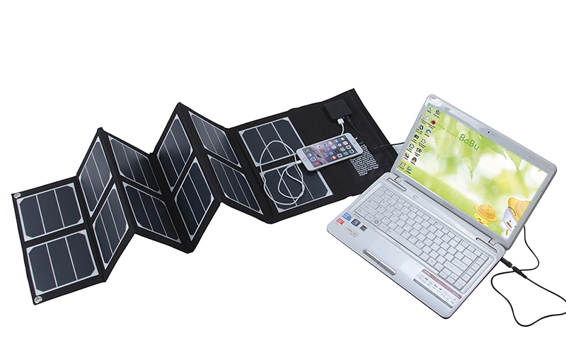 40W sunpower solar panel portable solar charger for laptop and mobile phone