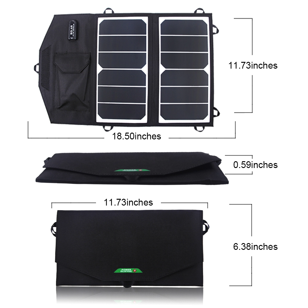 5V 2.6A Portable Solar Panel Chargers for Camping