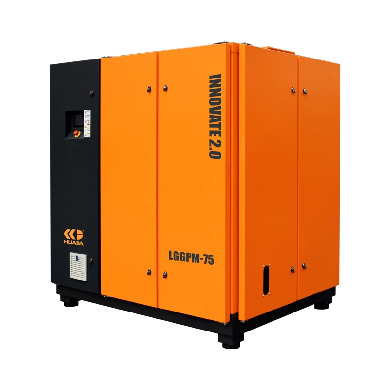 75HP Two stage permanent screw compressor