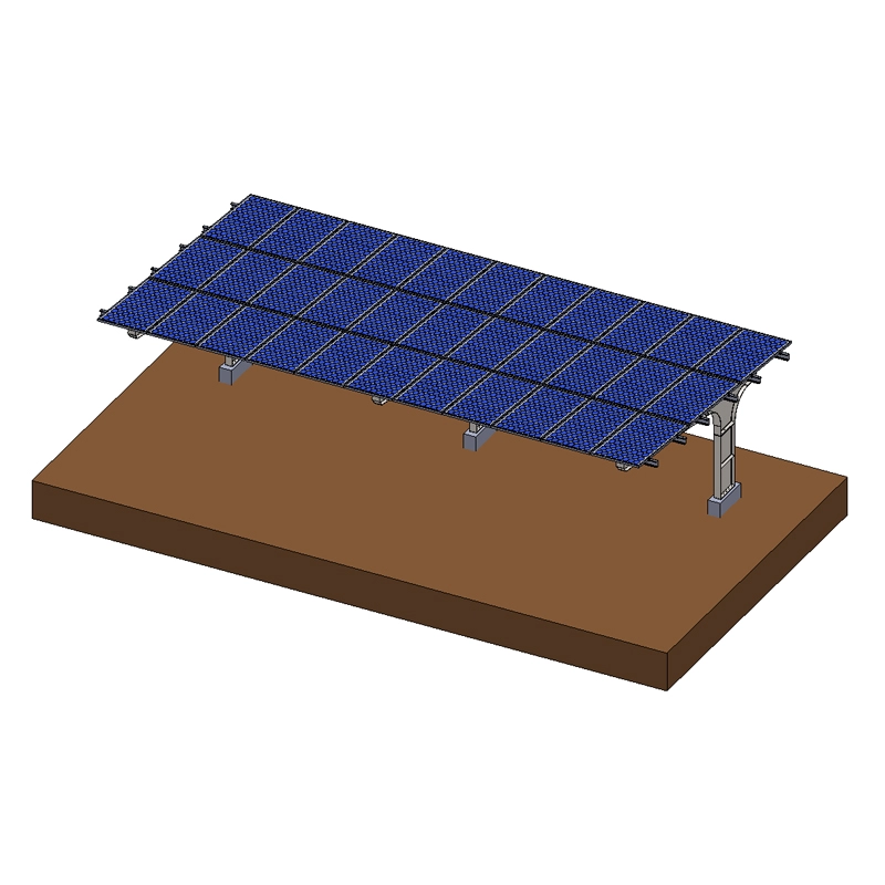 Galvanized steel residential solar carport mounting system