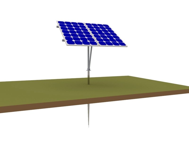 Single Pole Solar Ground Mounting System