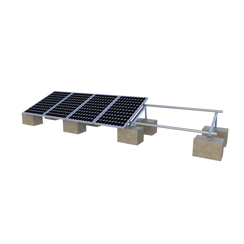 Flat concrete roof mounting system