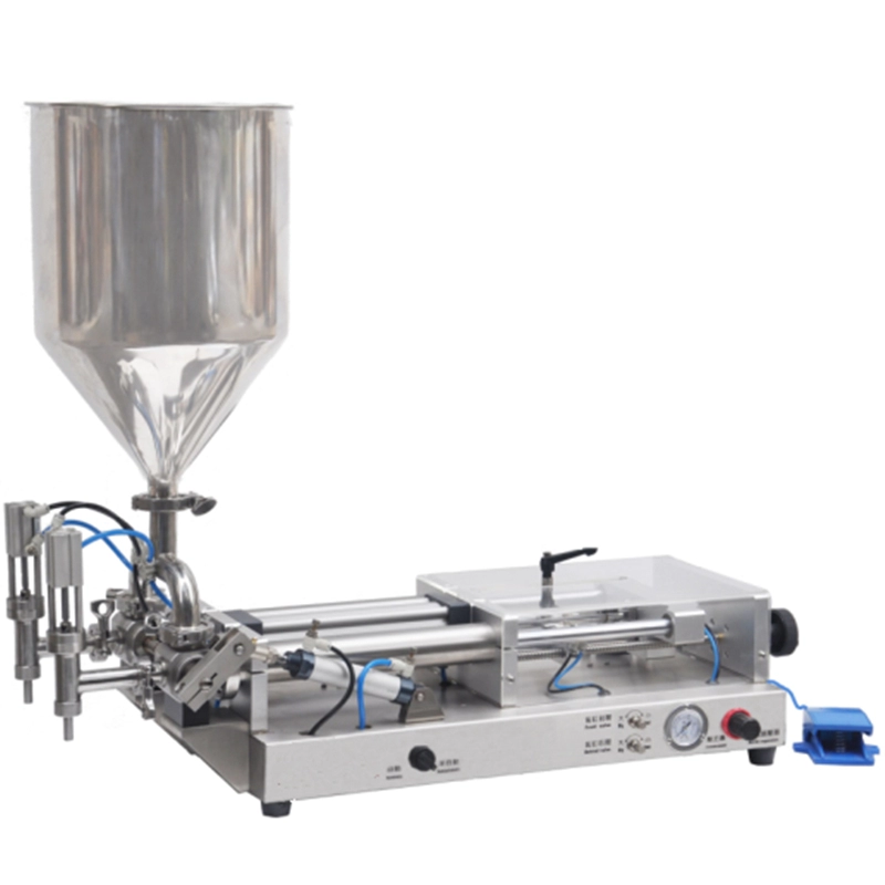 Semi automatic two nozzle pneumatic food oil liquid filling machine