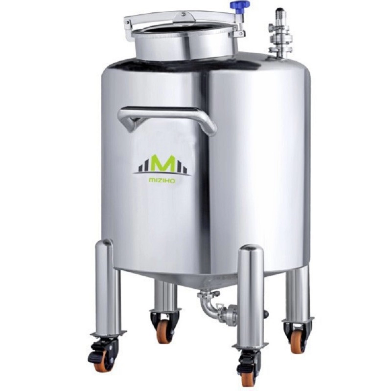 Storage tank with pneumatic mixer for shampoo, lotion,cream