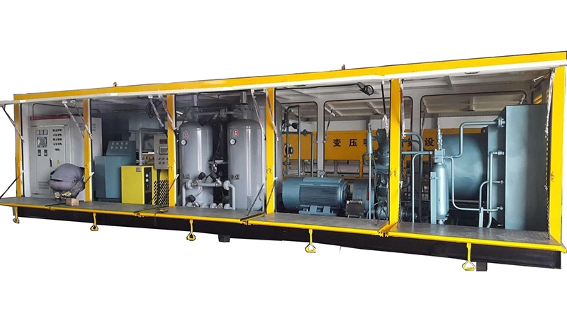 Pressure swing adsorption nitrogen integration skid-mounted equipment nitrogen compress