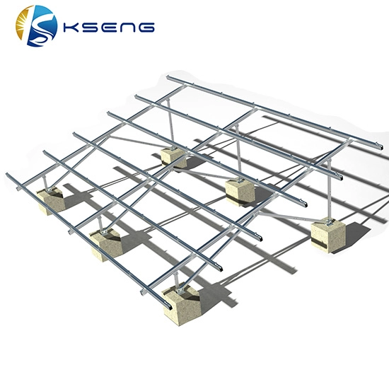 Solar Ground Mounting System with Concrete Base