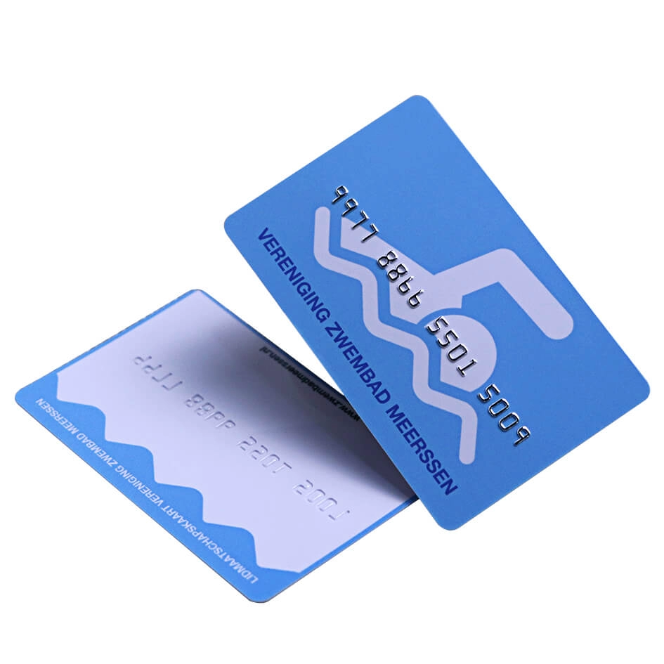 13.56MHz RFID FM08 PVC Loyalty Cards With Embossed  Numbering