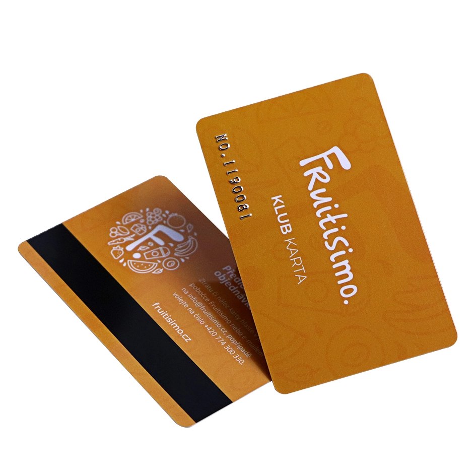 PVC Custom Printed 13.56Mhz Contactless Magstripe Card With Embossed Numbering