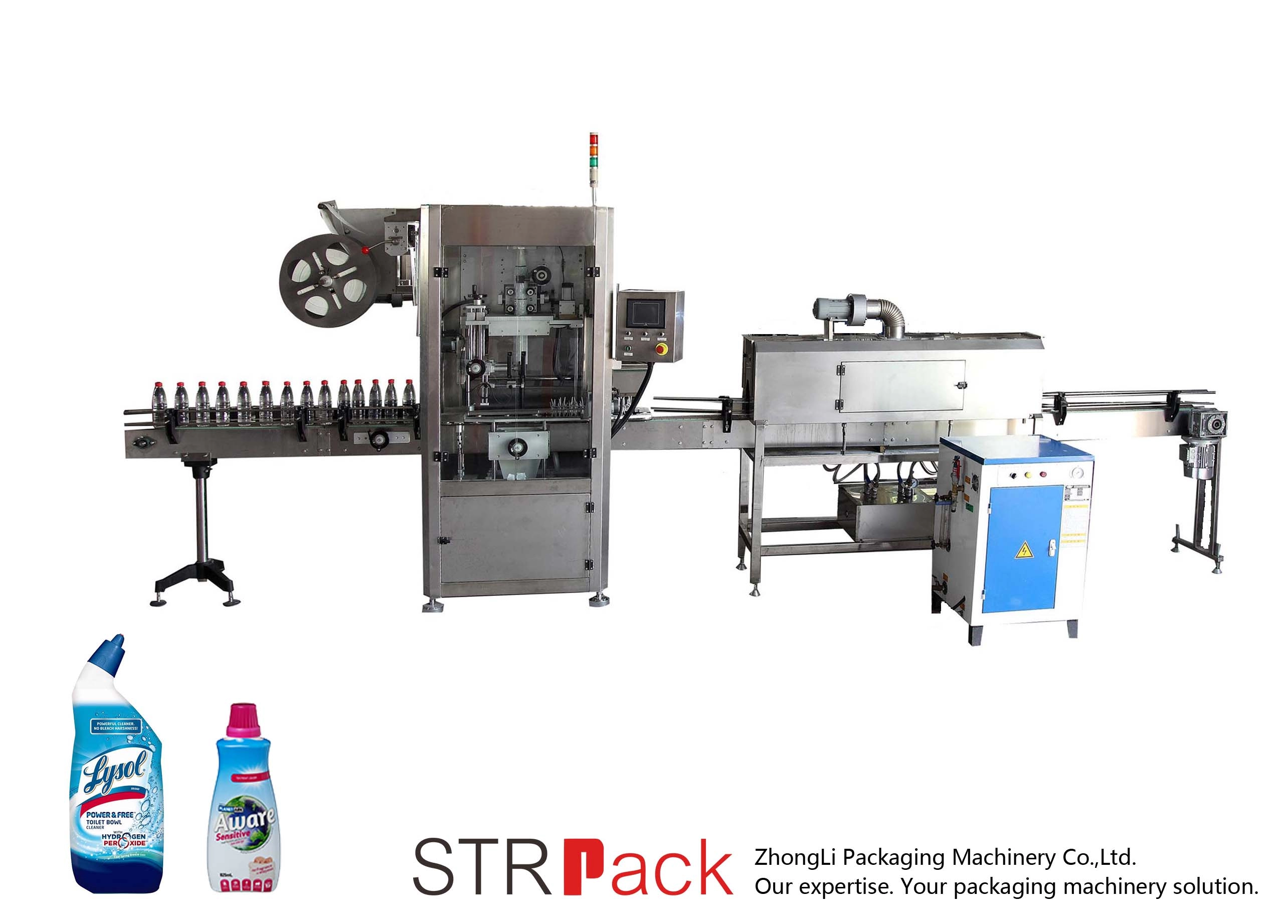 Automatic Label Sleeving and Shrinking Machine