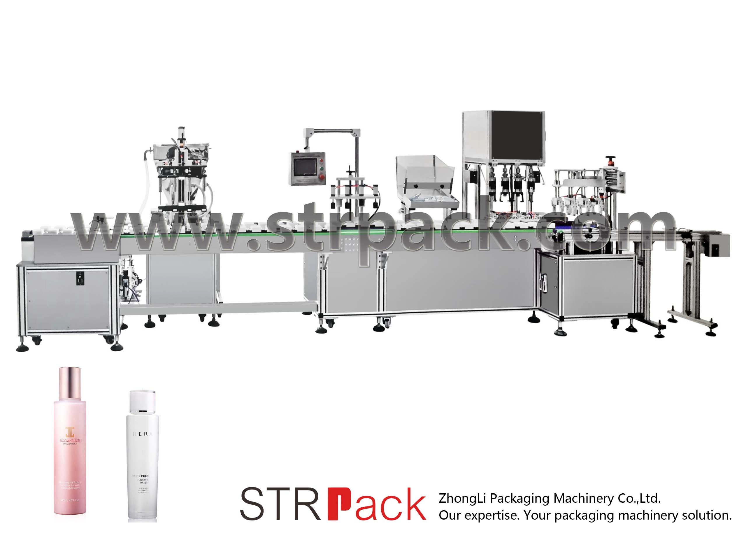 Automatic  Filling and Capping Machine for Personal Care Products