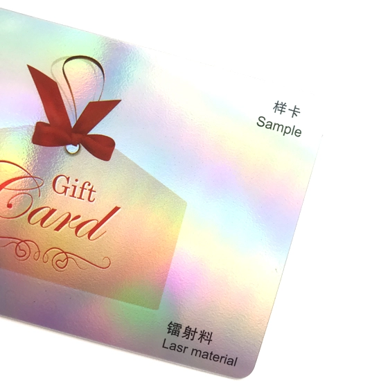 Special Craft Rainbow Laser Material Membership Card For Hotel