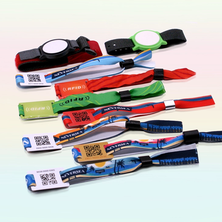 Disposable Nylon Fabric RFID Wristbands For Event