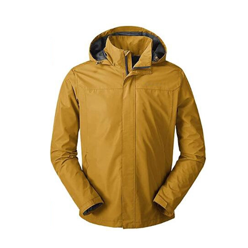 Men's Waterproof Rain Jacket with Hoodie Lightweight Packable Rain Shell Coat for Traveling Hiking Trekking