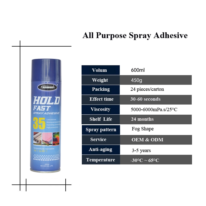 All-purpose Spray Adhesive for PVC Paper and Plastic