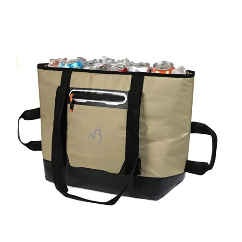 Insulated Cooler Tote Bag 30 Cans Leak-proof Cooler for Camping Hiking Seaside