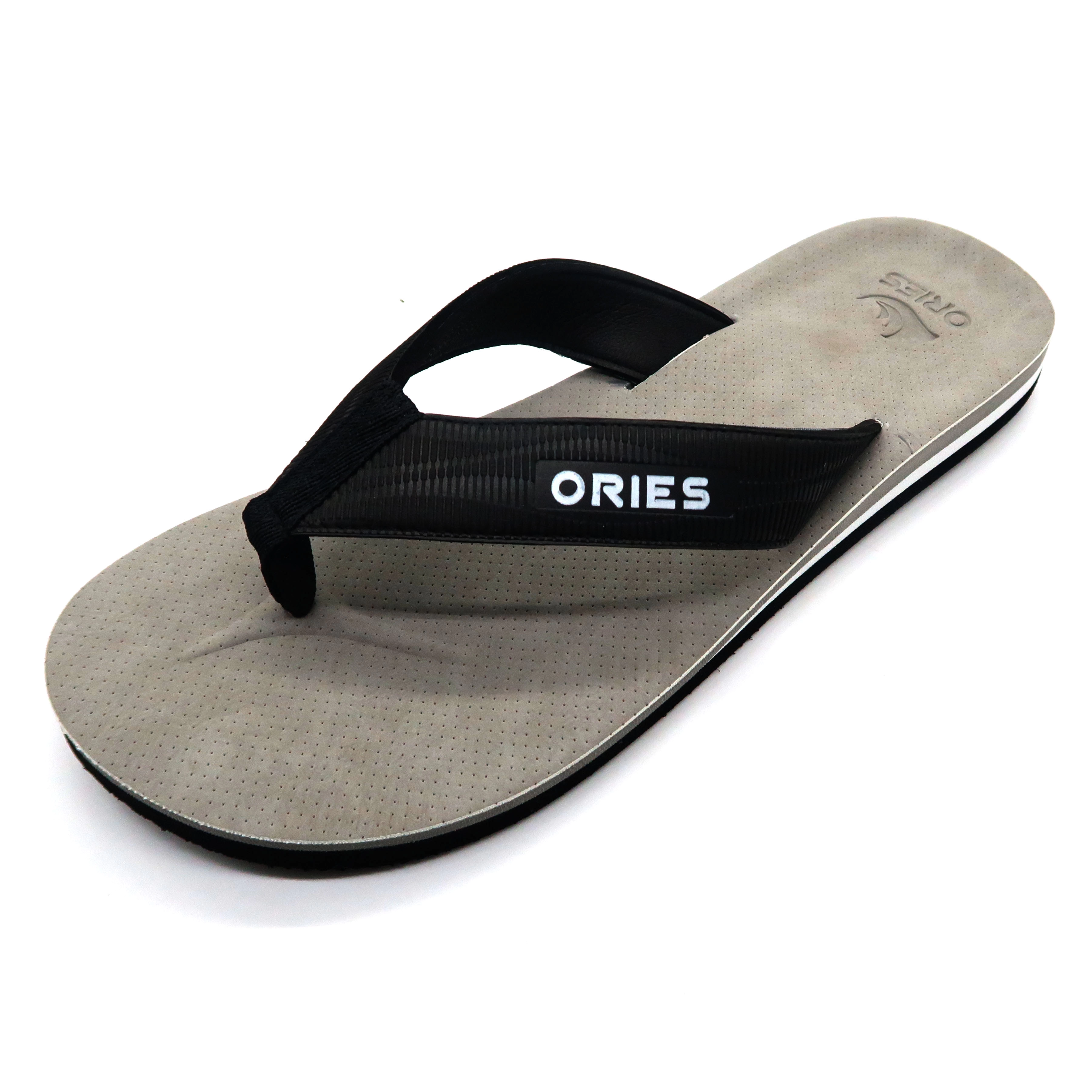 ODM green material comfortable leather men flip flops slippers outdoor sandals