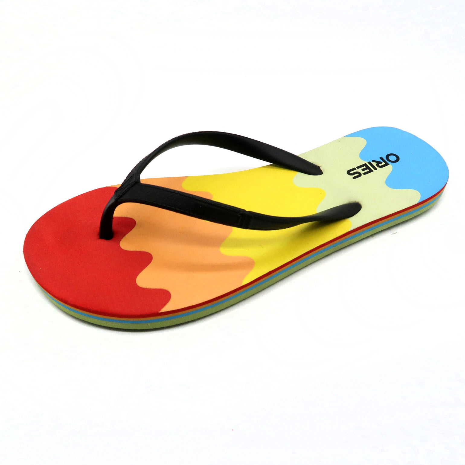 Rainbow sole with classic strap Light Weight Ladies Eva Slippers