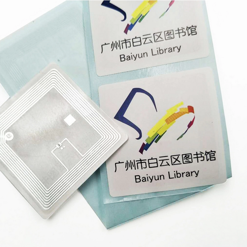 Rewritable 13.56mhz HF I Code SLIX Adhesive Passive RFID Tags For Library Management