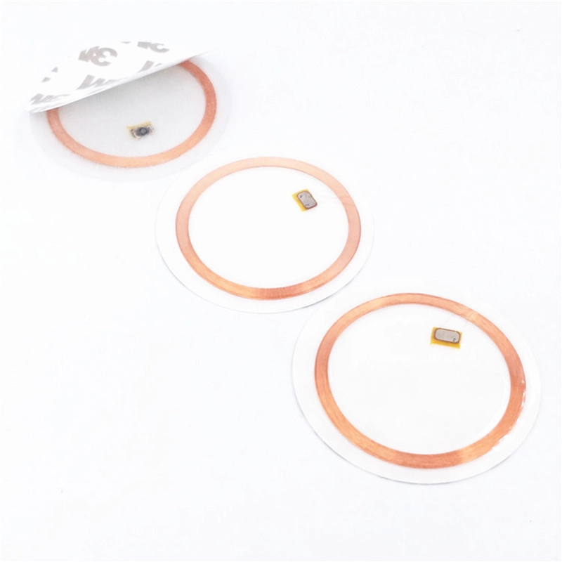 50MM 125Khz T5577 RFID PVC Coin Cards With 3M Glue Adhesive