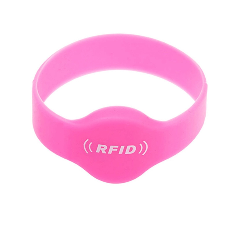 13.56Mhz FM08 Pink RFID Silicon Wristbands