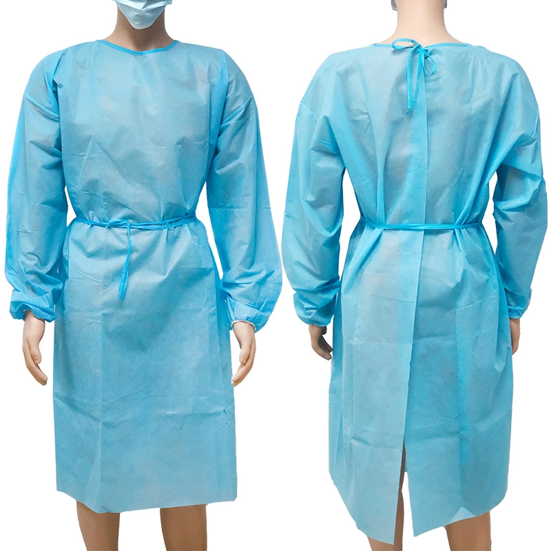 medical clothing nonwoven  or PP PE SMS isolation gown