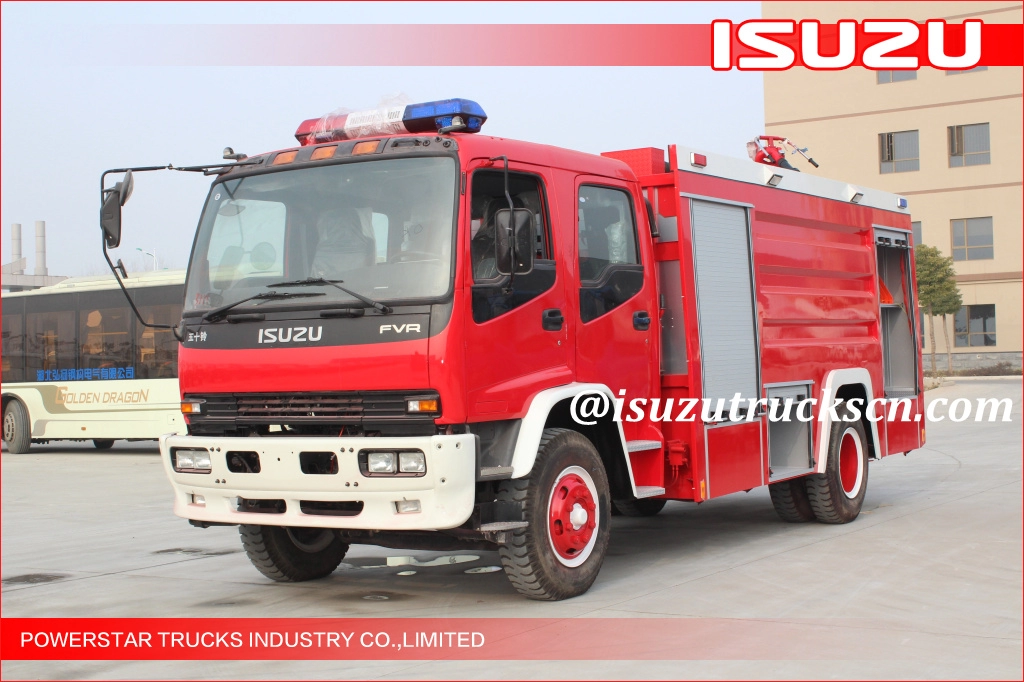 Philippines custom made 8000L Water Tank Fire Truck Isuzu with 6hk1