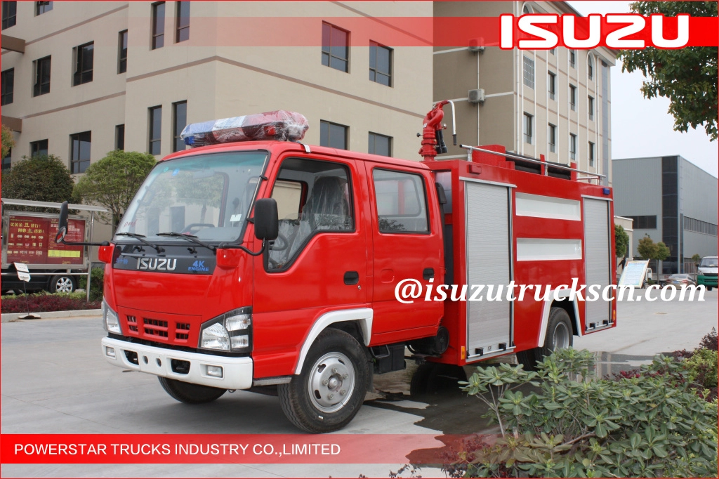 Nigeria quality supplier 2000L ISUZU Water Fire Trucks Water Mist