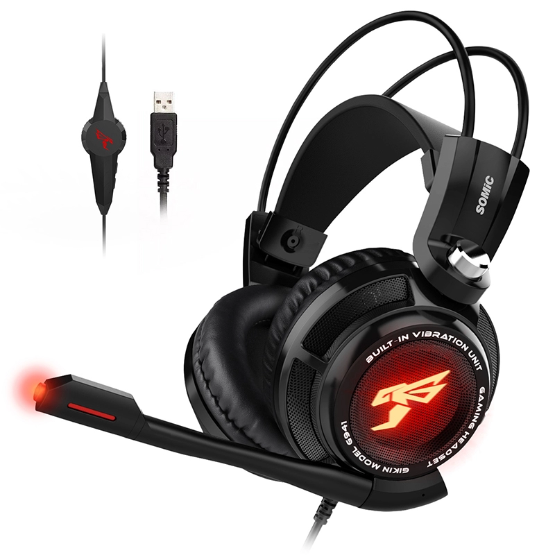 Somic G941 Virtual 7.1 Sound Gaming Headset with vibration LED for Computer