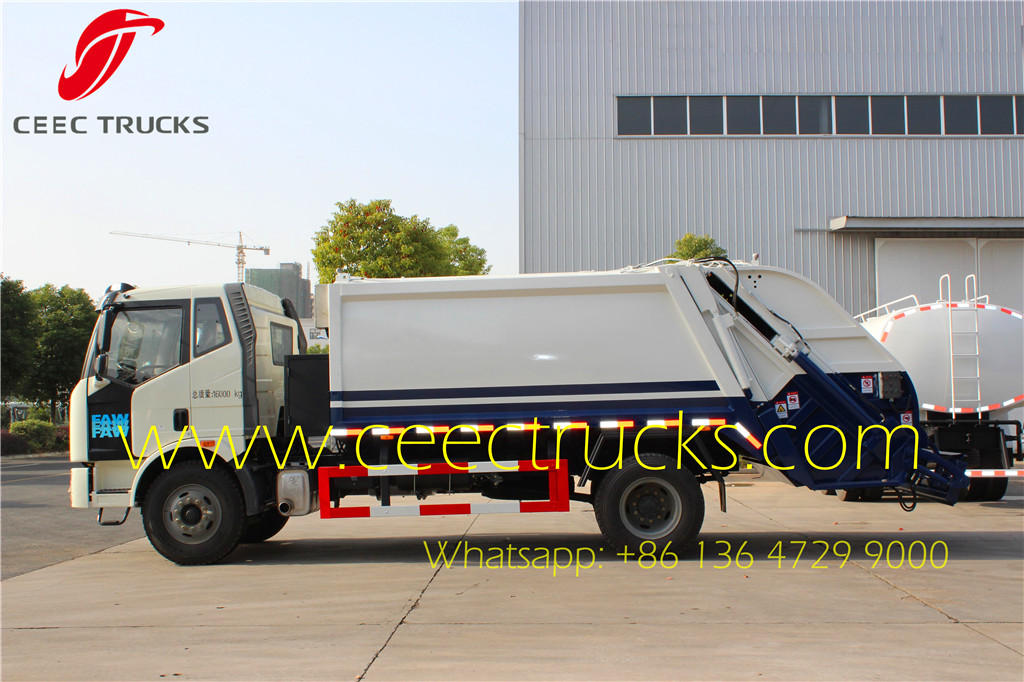 FAW 10-12 CBM garbage compactor trucks producer