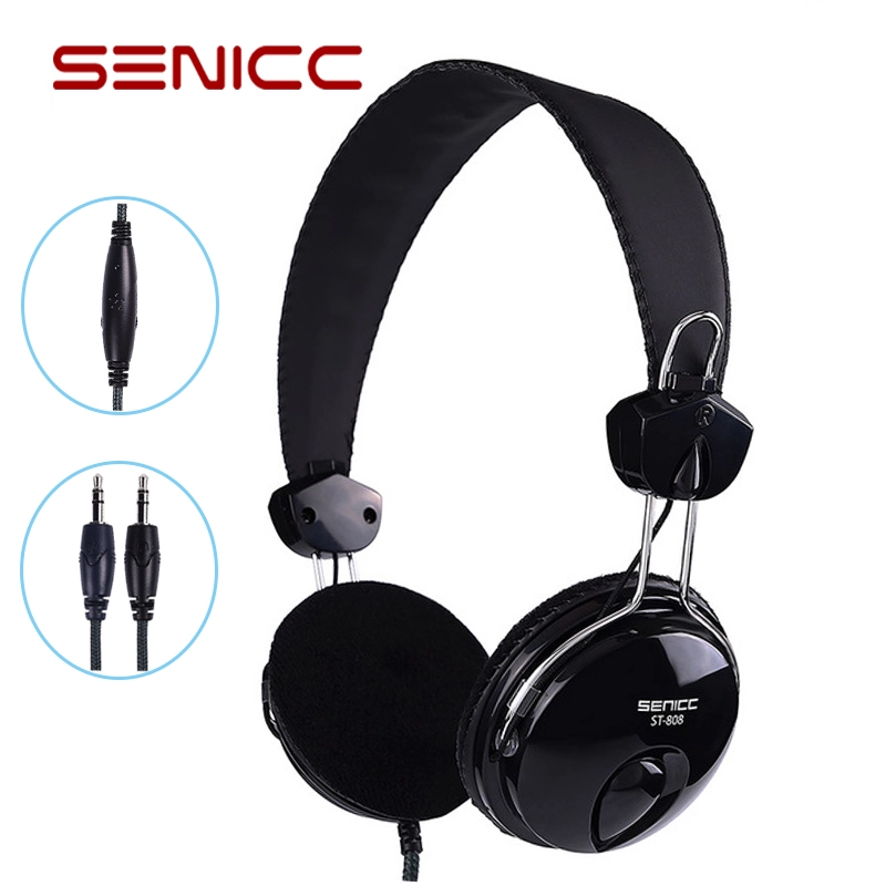 Factory price wholesale SENICC ST-808 stereo 3.5mm headset pc headphoens