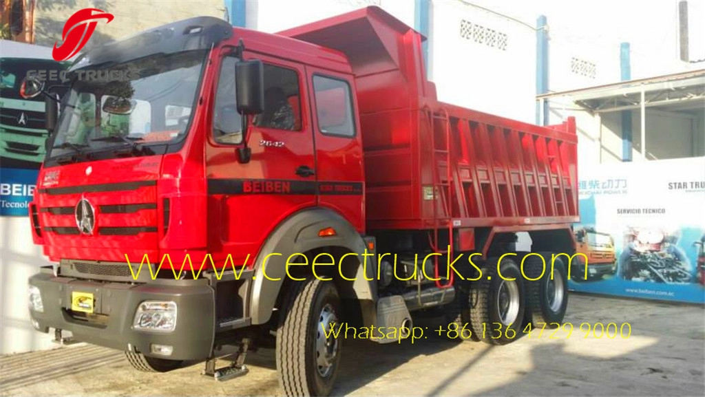Beiben 340HP dumper trucks 2534 NG80 tippers export Ecuador