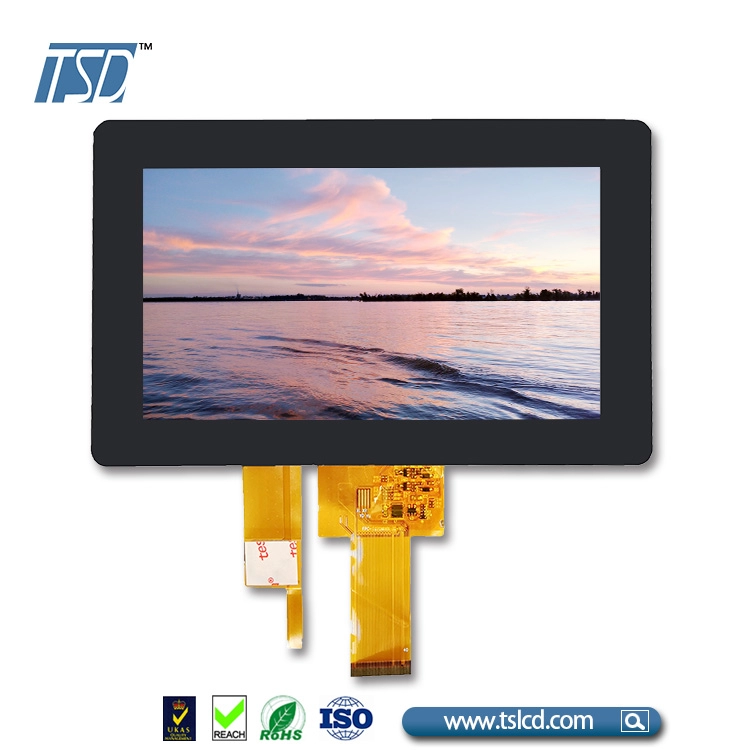Hot sale 300 nits 7'' 800x480 TFT Panel Display with PCAP