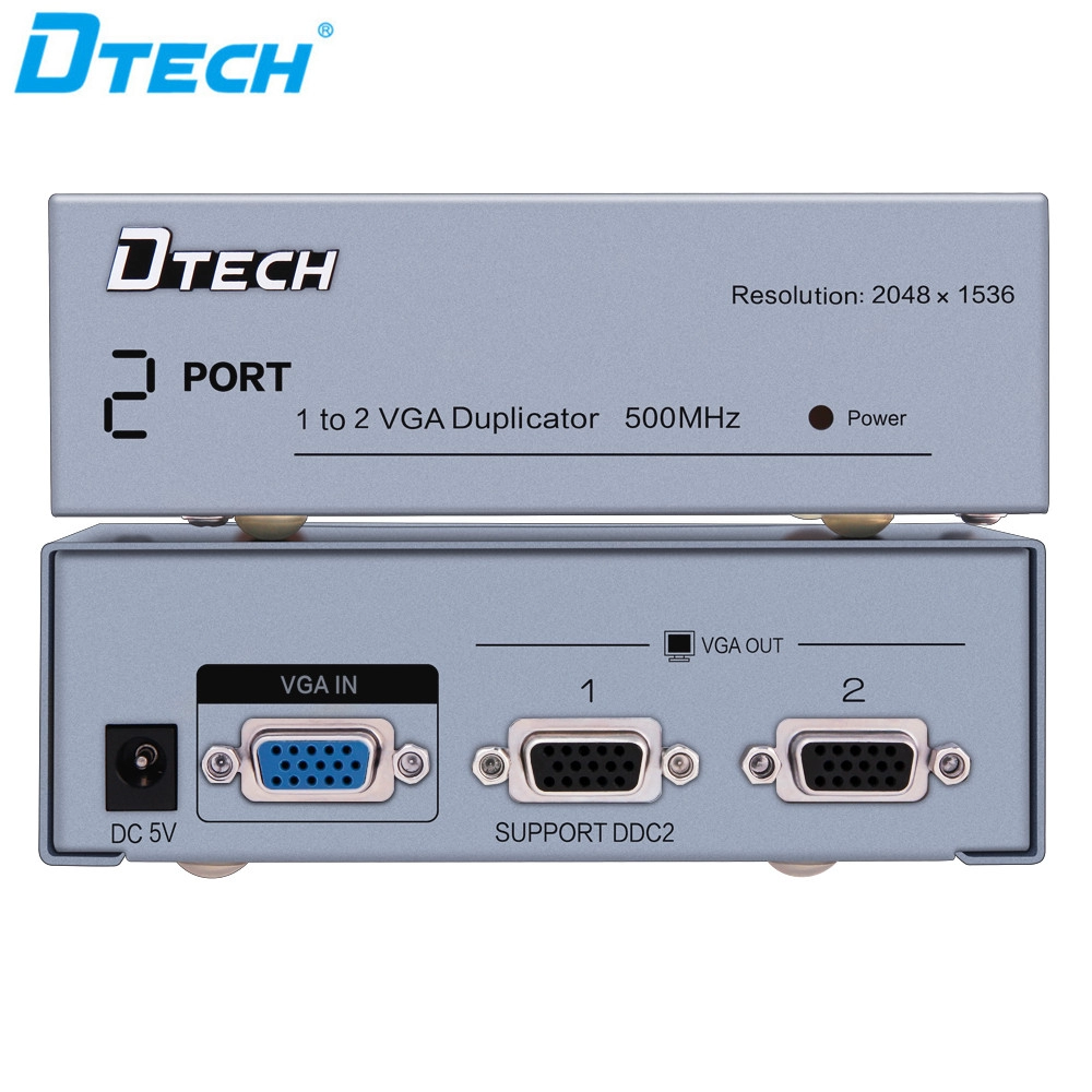 DT-7502 1 TO 2 500MHZ VGA SPLITTER