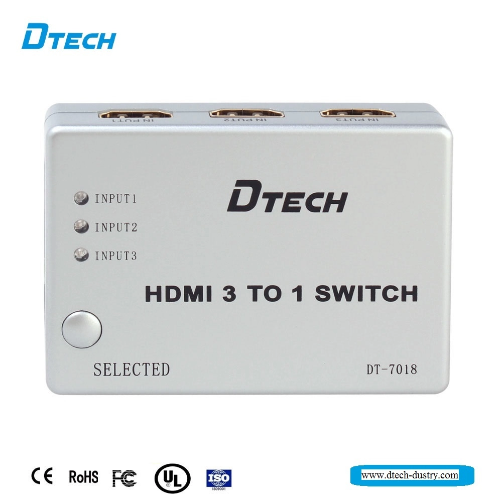 DTECH DT-7018 3 in 1 out HDMI SWITCH support 1080p and 3D