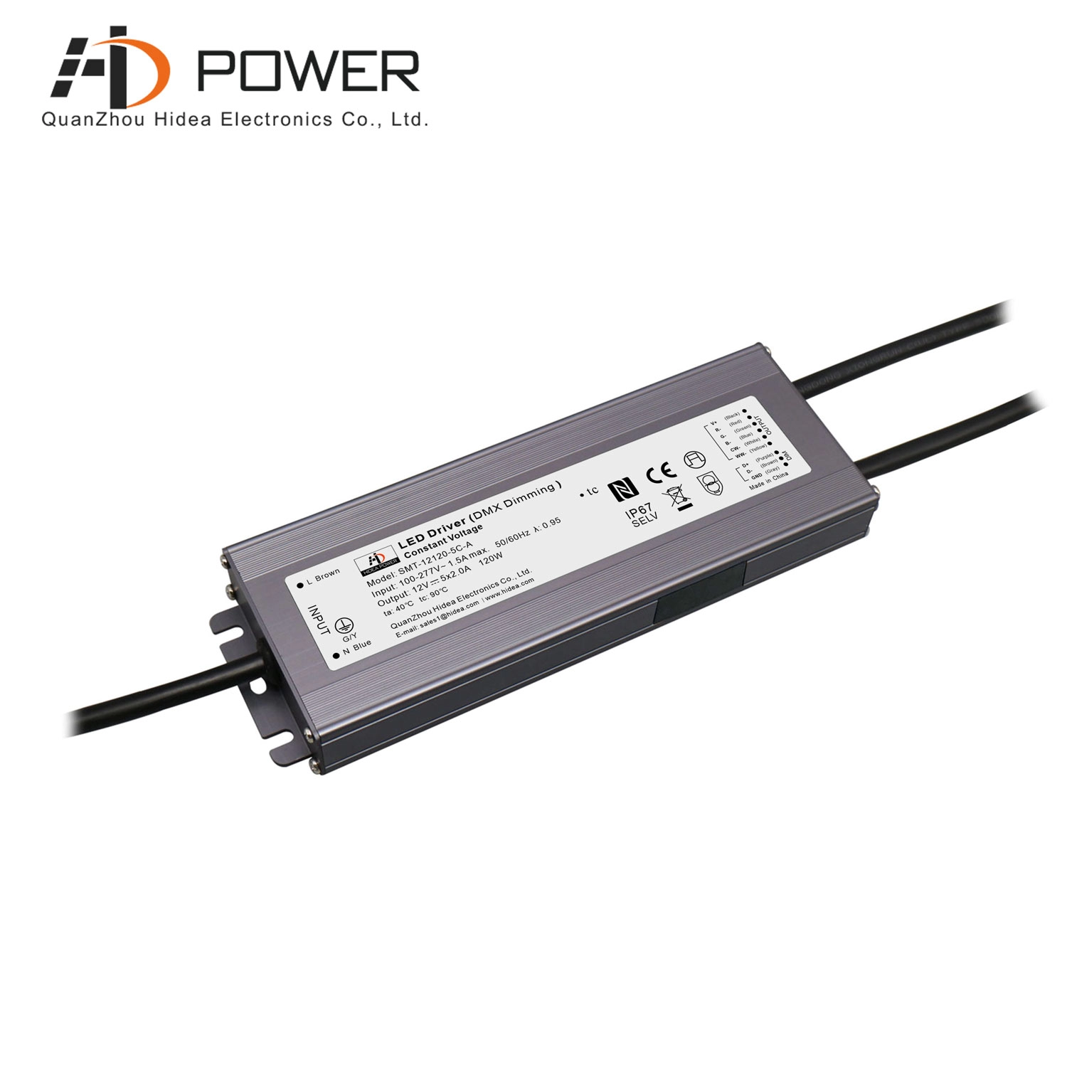12v DMX dimmable led strip power supply driver ip67